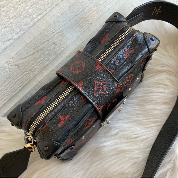 RARE | LOUIS VUITTON Monogram Petite Malle Soft MM Crossbody Handbag Red Box - Picture 4 of 16